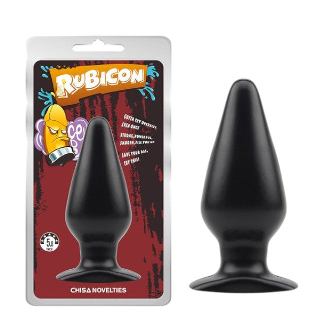 Plug anal CHISA Rubicon My Ass L, design ergonomic, rezistent la apă, lungime 14.7 cm, diametru 6 cm, negru