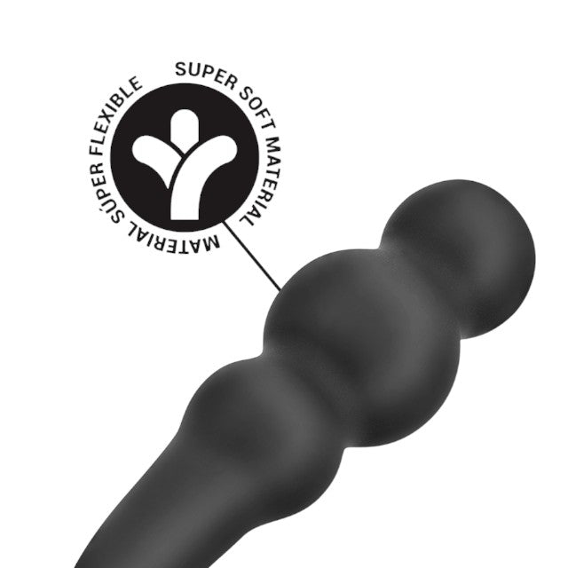 Plug anal cu inel pentru penis ADDICTED TOYS Anal Plug with Ring Model 1, diametre 2.4 - 3 cm, din silicon, negru