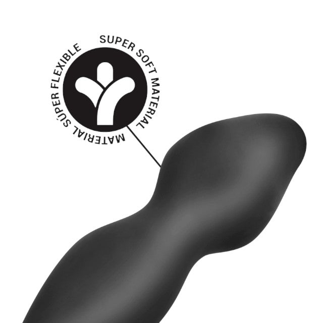 Plug anal cu inel pentru penis ADDICTED TOYS Anal Plug with Ring Model 2, diametre 2.7 - 3 cm, din silicon, negru