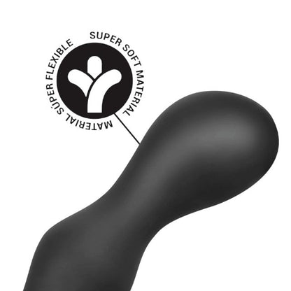 Plug anal cu inel pentru penis ADDICTED TOYS Anal Plug with Ring Model 3, diametre 2.8 - 3 cm, din silicon, negru