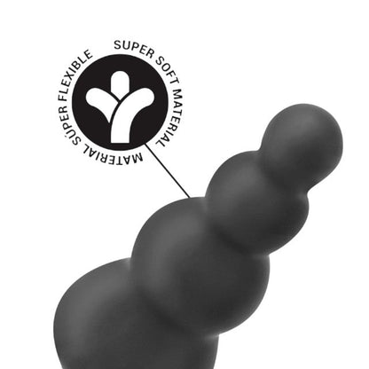 Plug anal cu inel pentru penis ADDICTED TOYS Anal Plug with Ring Model 5, diametre 1.6 - 3.5 cm, din silicon, negru