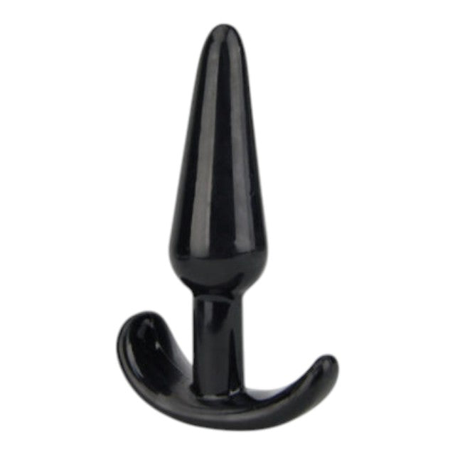 Plug anal LOVING JOY Butt Plug Black, bază în formă de semilună, lungime 11 cm, diametru 2.9 cm, culoare negru