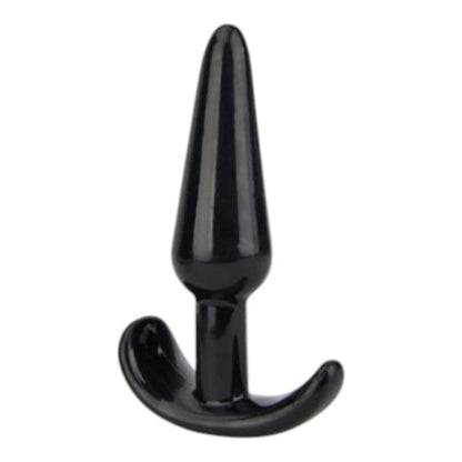 Plug anal LOVING JOY Butt Plug Black, bază în formă de semilună, lungime 11 cm, diametru 2.9 cm, culoare negru