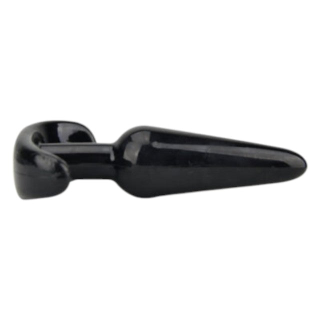 Plug anal LOVING JOY Butt Plug Black, bază în formă de semilună, lungime 11 cm, diametru 2.9 cm, culoare negru