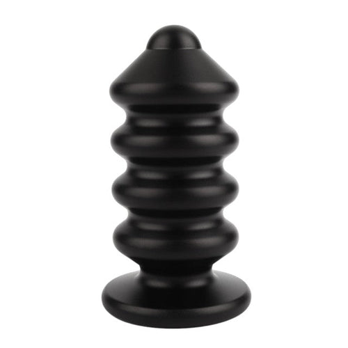 Plug anal MR. STEEL Ass Blaster Medium, în formă de șurub, diametru 5 cm, lungime 10.8 cm (mediu), negru