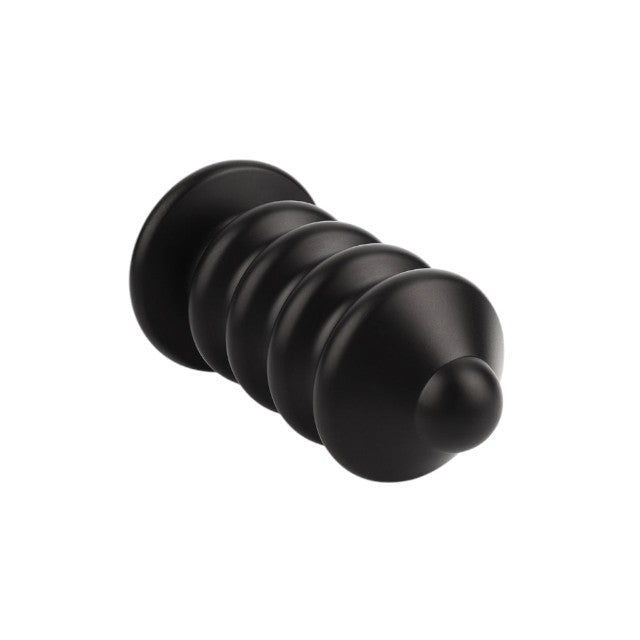 Plug anal MR. STEEL Ass Blaster Medium, în formă de șurub, diametru 5 cm, lungime 10.8 cm (mediu), negru