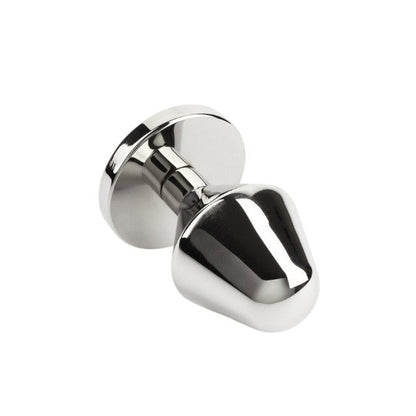 Plug anal MR. STEEL Classic Butt Plug Small, din oțel inoxidabil, diametru 3.8 cm, lungime 6.4 cm (mic), argintiu
