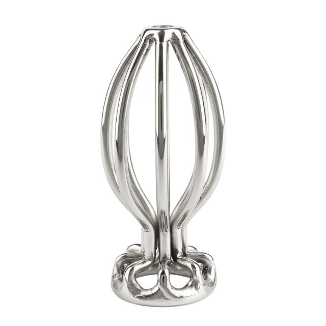 Plug anal MR. STEEL Round Wire Plug Small, design deschis cu tije din oțel inoxidabil, lungime 6.6 cm (mic), argintiu