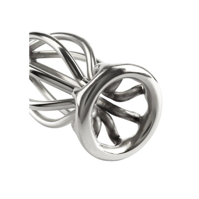 Plug anal MR. STEEL Round Wire Plug Small, design deschis cu tije din oțel inoxidabil, lungime 6.6 cm (mic), argintiu
