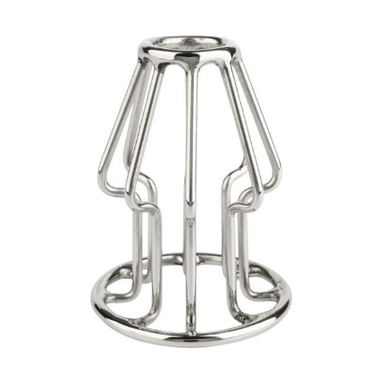 Plug anal MR. STEEL Trapezoid Wire Plug Small, design deschis cu tije din oțel inoxidabil, lungime 8 cm (mic), argintiu