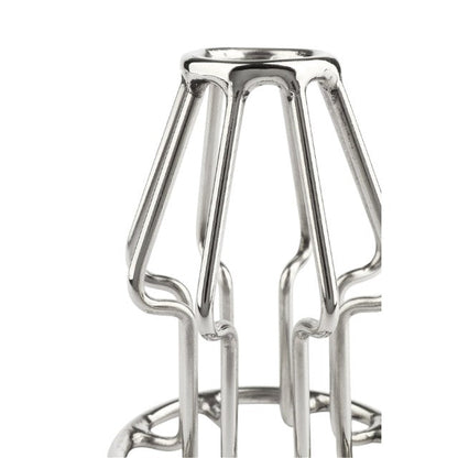 Plug anal MR. STEEL Trapezoid Wire Plug Small, design deschis cu tije din oțel inoxidabil, lungime 8 cm (mic), argintiu