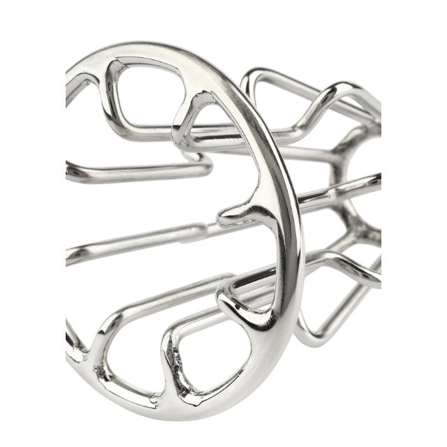 Plug anal MR. STEEL Trapezoid Wire Plug Small, design deschis cu tije din oțel inoxidabil, lungime 8 cm (mic), argintiu