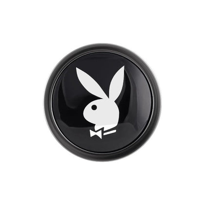 Plug anal PLAYBOY Tux - Large, din aluminiu, bază cu logo Playboy, lungime 9.5 cm, diametru 3.9 cm (mărime L), argintiu