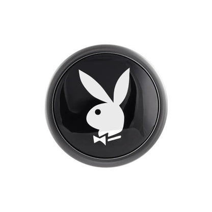 Plug anal PLAYBOY Tux - Small, din aluminiu, bază cu logo Playboy, lungime 7.3 cm, diametru 2.7 cm (mărime S), argintiu