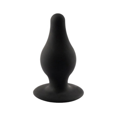 Plug anal SILEX-D S Plug Model 2, din silicon premium, reactiv la căldură, lungime 7.2 cm, diametru 3.4 cm, negru (mărime S)