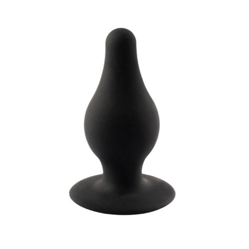 Plug anal SILEX-D S Plug Model 2, din silicon premium, reactiv la căldură, lungime 7.2 cm, diametru 3.4 cm, negru (mărime S)