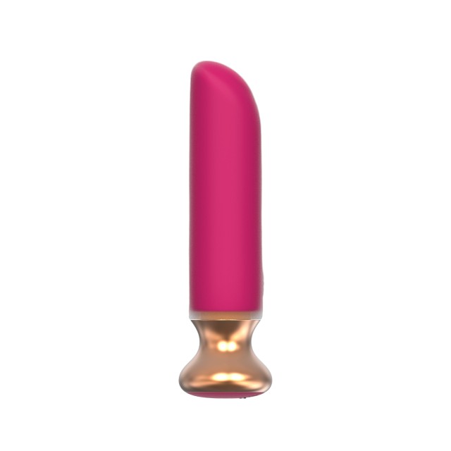 Plug anal vibrator CNT GUARD OFF Sweet Bomb Bevel, control prin aplicație, 9 funcții de vibrație, 12 cm, roz cu auriu