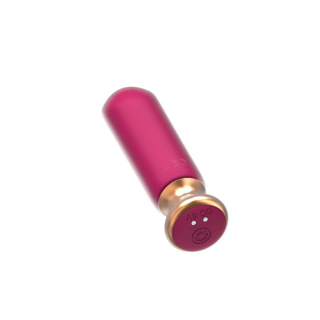 Plug anal vibrator CNT GUARD OFF Sweet Bomb Bevel, control prin aplicație, 9 funcții de vibrație, 12 cm, roz cu auriu