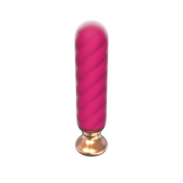 Plug anal vibrator CNT GUARD OFF Sweet Bomb Swirl, control prin aplicație, 9 funcții de vibrație, 12.7 cm, roz cu auriu