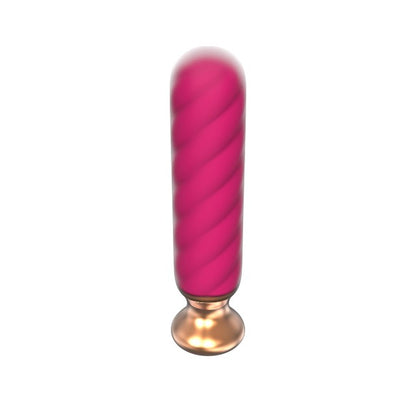 Plug anal vibrator CNT GUARD OFF Sweet Bomb Swirl, control prin aplicație, 9 funcții de vibrație, 12.7 cm, roz cu auriu