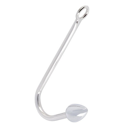 Plug anal YOU2TOYS Bondage Hook, în formă de cârlig de pescuit, pentru jocuri erotice BDSM, lungime 24 cm, argintiu