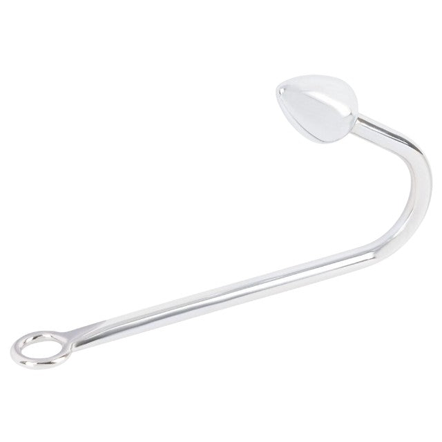 Plug anal YOU2TOYS Bondage Hook, în formă de cârlig de pescuit, pentru jocuri erotice BDSM, lungime 24 cm, argintiu