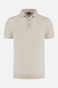 Polo knitted structuur off-white
