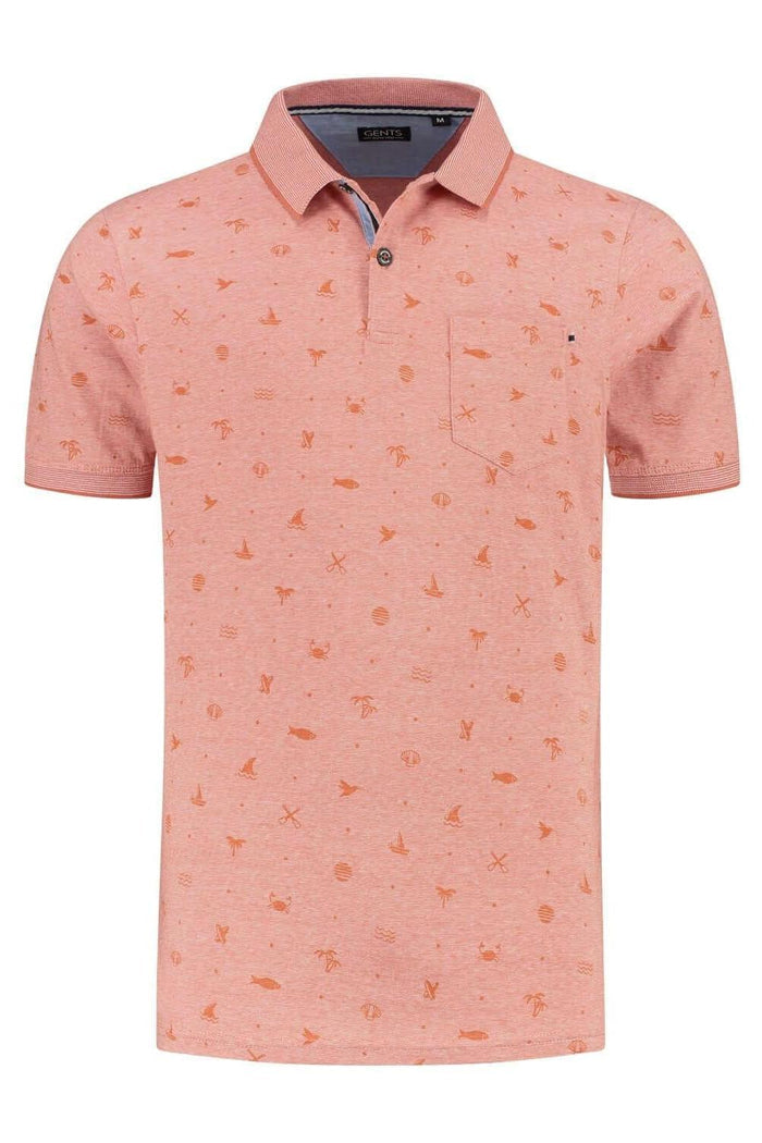 Polo pinstripe brique