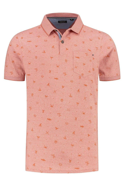 Polo pinstripe brique