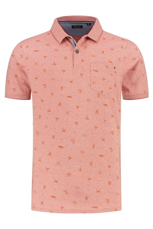 Polo pinstripe brique