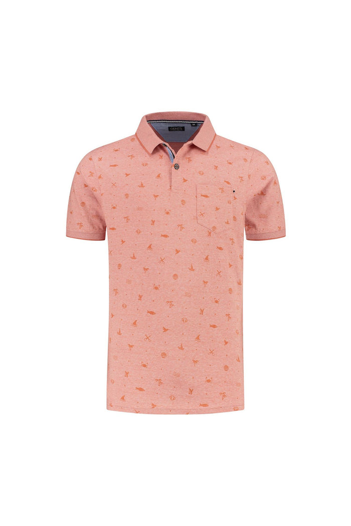 Polo pinstripe brique