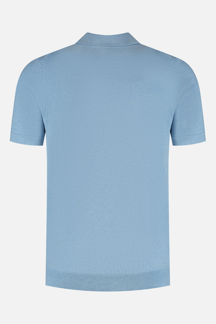 Polo rits lichtblauw