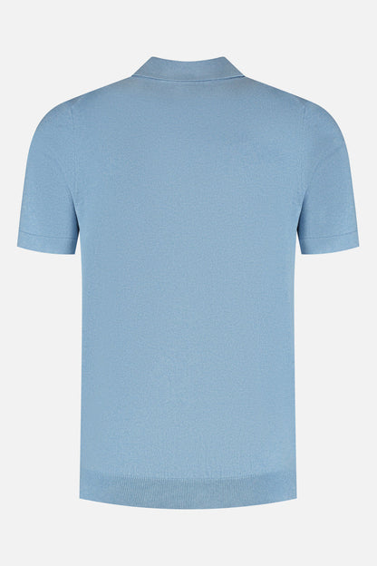 Polo rits lichtblauw