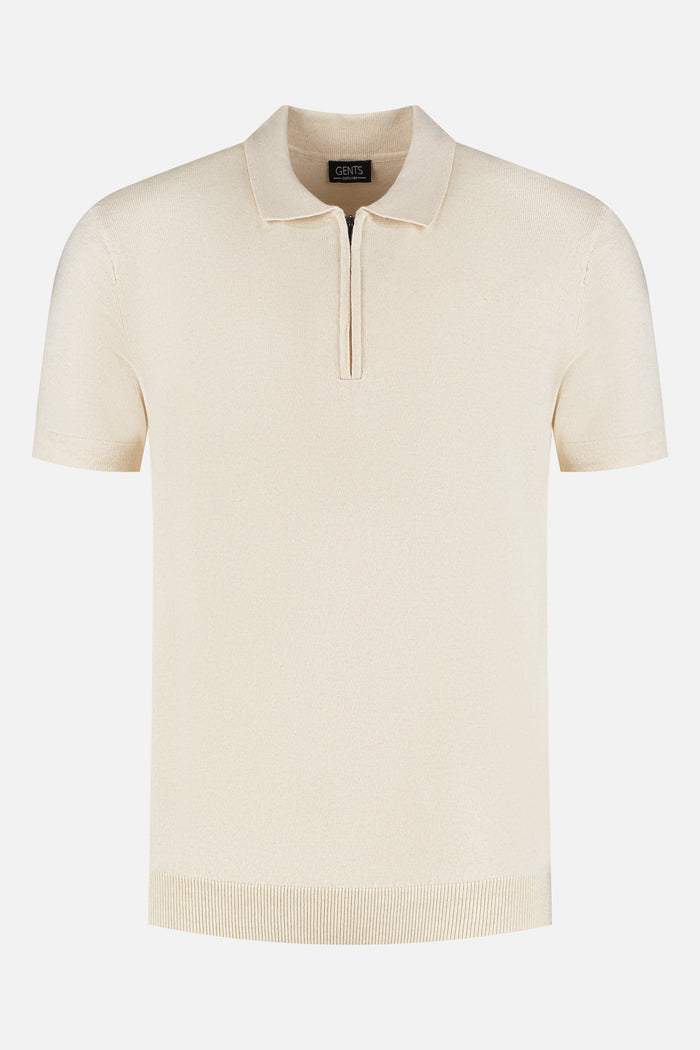Polo rits off-white