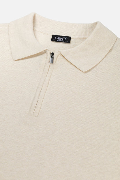 Polo rits off-white