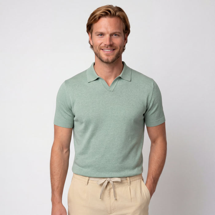 Polo riva katoen groen
