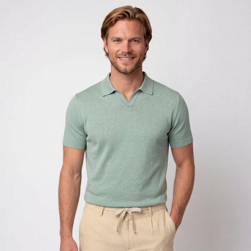Polo riva katoen groen