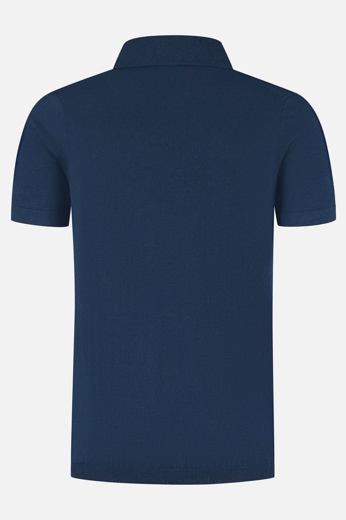 Polo riva katoen navy