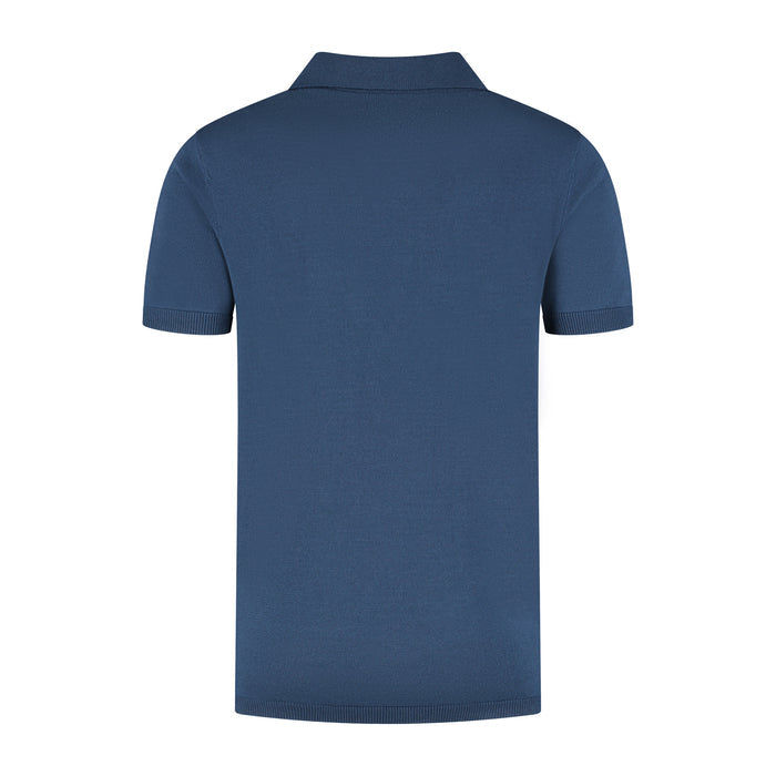 Polo riva katoen navy