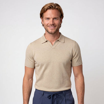 Polo riva katoen zand