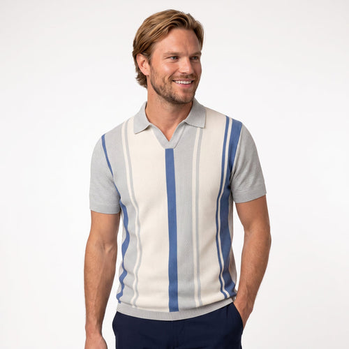 Polo riva streep blauw