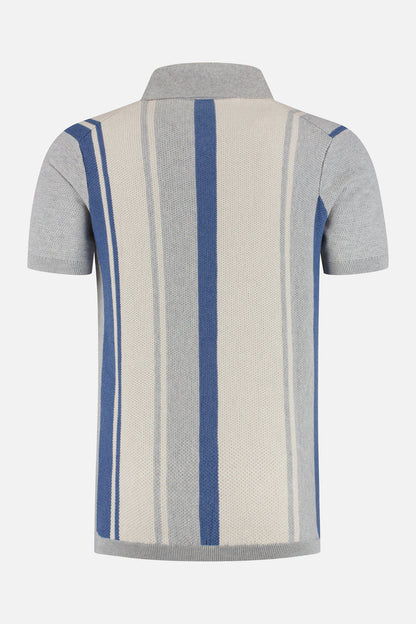 Polo riva streep blauw