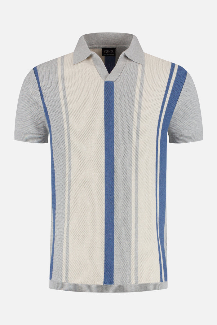 Polo riva streep blauw