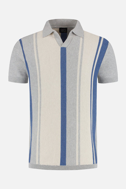 Polo riva streep blauw