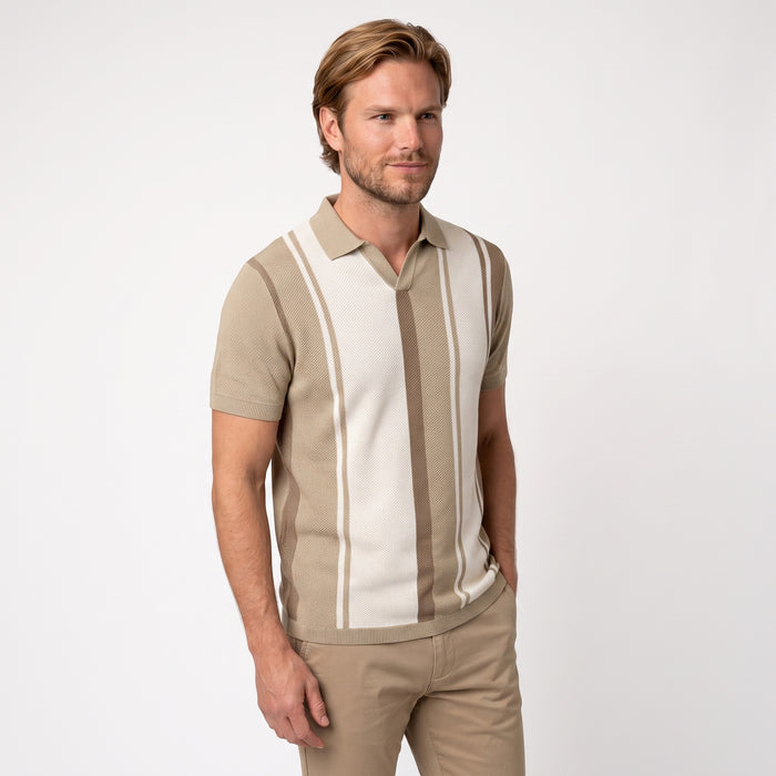 Polo riva streep bruin