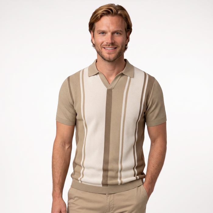 Polo riva streep bruin