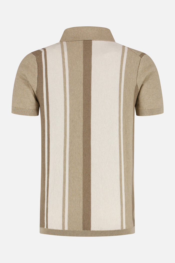 Polo riva streep bruin