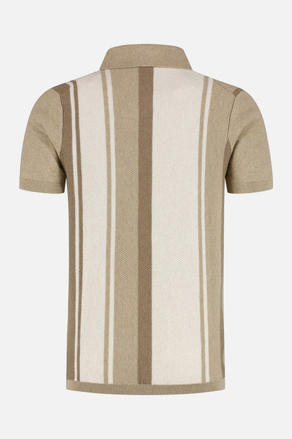 Polo riva streep bruin