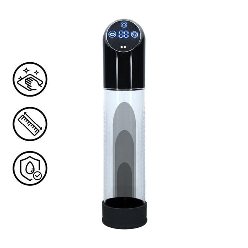 Pompă electrică PUMPED Automatic Waterproof, pentru mărirea penisului și erecții puternice, 6 viteze, transparent
