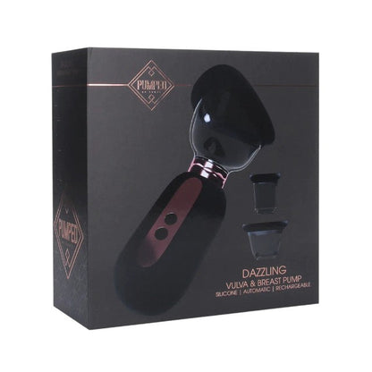 Pompă electrică PUMPED Dazzling Vulva & Breast Pump, pentru stimularea zonelor erogene feminine, culoare negru
